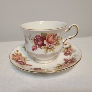 Floral Teacup and Saucer Set